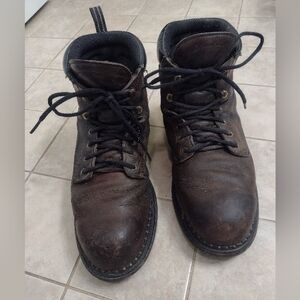 Red Wing Brown Leather Work Boots, Sz 12